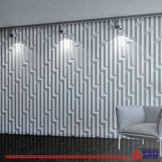 Onde Encontro Gesso 3d Jardim Refúgio - Gesso com Led