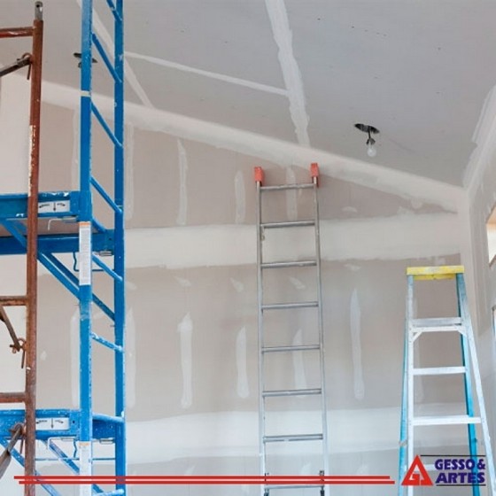 Onde Encontro Parede de Gesso para Sala Wanel Ville - Parede de Gesso Acartonado Drywall