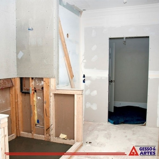 Parede de Drywall Acabamento Jardim Itanguá - Parede de Drywall para Banheiro